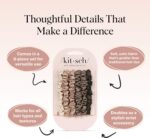 Kitsch Ultra-Petite Satin Scrunchies for Women - No Crease, Frizz-Free Sleep | Softer Than Silk Scrunchies Gentle On Hair Scrunchies for All Hair Types | Stylish Hair Accessories - Eucalyptus, 6pcs - Image 8