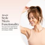 Kitsch Ultra-Petite Satin Scrunchies for Women - No Crease, Frizz-Free Sleep | Softer Than Silk Scrunchies Gentle On Hair Scrunchies for All Hair Types | Stylish Hair Accessories - Eucalyptus, 6pcs - Image 5