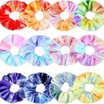 Kavya Scrunchies for Girls, Velvet Scrunchy Rainbow Hair Bands Soft Premium Hair Bobbles for Women Elastic Ponytail Holders Tie Dye Hair Accessories for...