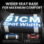 Gaming Chair for Adults Gaming Chairs-Video Game Chairs with Footrest Headrest and Lumbar Support Ergonomic Height Adjustable Game Reclining Chair for Gamer Oversize Black - Image 5