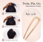 Kitsch French Hair Pins for Women – Elegant & Durable Metal Hair Fork for Updos, Chignon, Bun & Twist Hairstyles, Secure Hold All Day, Comfortable... - Image 7