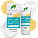Dr Organic Skin Clear Moisturiser, Oil Control, For Acne & Clear Skin, Salicylic Acid, Oily, Problem Skin, Natural, Vegan, Cruelty-Free, Paraben & SLS-Free, Recycled & Recyclable, Organic, 50ml