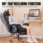 COMHOMA Big and Tall Office Chair Heavy Duty Executive Desk Chair with Footrest, Ergonomic High Back PU Leather Swivel Reclining Computer Chairs for Home - Image 6