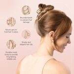 Kitsch Metal Hair Clip for Women - Durable & Elegant Metal Hair Clip, Perfect for Everyday & Special Occasions - Gold, Pack of 1 - Image 3