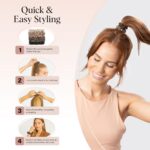 Kitsch Ultra-Petite Satin Scrunchies for Women - No Crease, Frizz-Free Sleep | Softer Than Silk Scrunchies Gentle On Hair Scrunchies for All Hair Types | Stylish Hair Accessories - Eucalyptus, 6pcs - Image 3