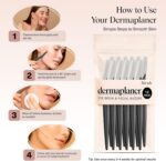 Kitsch Dermaplane Razor for Women Face – Face Razors for Women & Men, Eyebrow Trimmer & Face Shaver – Exfoliating Facial Razor & Skin Care Tool for Smoother Skin - Black, 12 pcs - Image 6