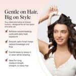 Kitsch Satin Heatless Curlers Set – Heatless Curls Overnight with 34" Hair Curler & 2 Satin Scrunchies – Comfortable Hair Curlers to Sleep In for Frizz-Free, No Heat Damage Styling - Sunset Tie Dye - Image 3
