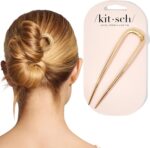 Kitsch French Hair Pins for Women – Elegant & Durable Metal Hair Fork for Updos, Chignon, Bun & Twist Hairstyles, Secure Hold All Day, Comfortable...
