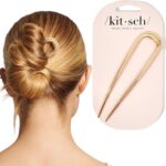 Kitsch French Hair Pins for Women – Elegant & Durable Metal Hair Fork for Updos, Chignon, Bun & Twist Hairstyles, Secure Hold All Day, Comfortable...