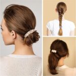 Lolalet Hair Scrunchies Satin Scrunchies for Women, Soft Hair Ties Scrunchy Cute Ponytail Holder Hair Accessories with Elastic Hair Bands for Girls Thick Thin Curly Hair -8 Pack, Style A - Image 4