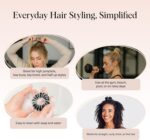 Kitsch Spiral Hair Ties for Women – Coiled Plastic Hair Ties No Damage, Ponytail Holders for Thick and Thin Hair – Creaseless and Dent-Free, Phone Cord Style | Ideal Gifts for Women - Brunette, 8 Pcs - Image 4