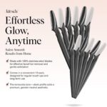 Kitsch Dermaplane Razor for Women Face – Face Razors for Women & Men, Eyebrow Trimmer & Face Shaver – Exfoliating Facial Razor & Skin Care Tool for Smoother Skin - Black, 12 pcs