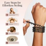 Kitsch Spiral Hair Ties for Women – Coiled Plastic Hair Ties No Damage, Ponytail Holders for Thick and Thin Hair – Creaseless and Dent-Free, Phone Cord Style | Ideal Gifts for Women - Brunette, 8 Pcs - Image 8