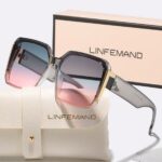 LINFEMAND Fashion Oversized Outdoor Decoration Fashion Glasses, Windproof Driving, Beach Party Festival Gift For Men And Women Elegant Outfit For Summer Beach Vacation,Outdoor,Travel Shades Elegant Style Oversized Square Frame