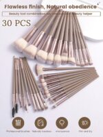 55pcs Makeup Brush Set Includes Eye Shadow, Eyebrow, Foundation, Powder, Blush, Concealer, Highlighter Brushes, Super Soft Synthetic Bristles For Daily Facial Makeup - Image 2