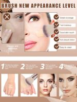 55pcs Makeup Brush Set Includes Eye Shadow, Eyebrow, Foundation, Powder, Blush, Concealer, Highlighter Brushes, Super Soft Synthetic Bristles For Daily Facial Makeup - Image 6