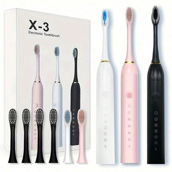 Electric Toothbrush – 6 Cleaning Modes, IPX7 Waterproof And USB Rechargeable | Smart Timer, 300mAH Battery, Gentle Bristles And Multiple Color Options For Whitening Teeth, Healthy Gum And Superior Oral Care With 30-Day Battery Life And Replaceable Brush Heads