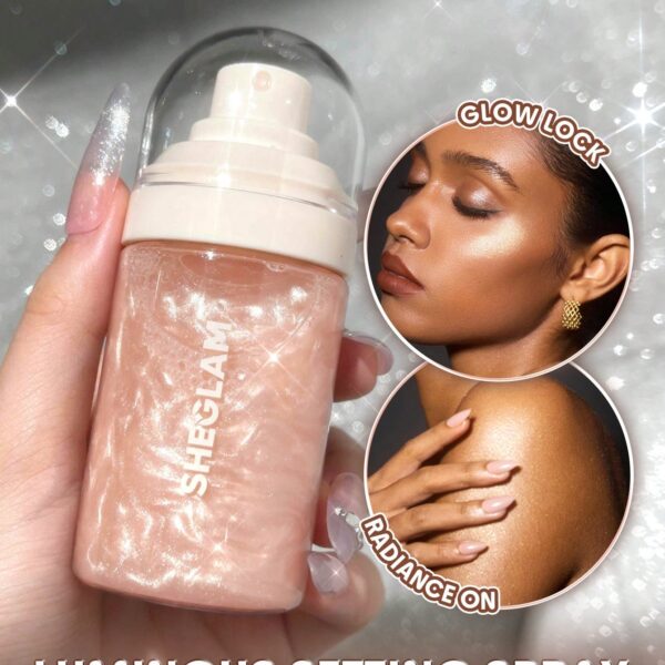 SHEGLAM Light Me Up Luminous Setting Spray Brand Beauty Makeup Face Paint Cosmetic For Women Girls Perfect For Spring Summer Ideal For Y2K Fancy Fashion Suitable For Birthday Mother'S Day Gift Rave Party Ready Best Color