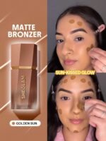 SHEGLAM Sun Beam Matte Liquid Bronzer-Golden Sun Gel Cream Contour Non-Greasy Long Lasting Highly Pigmented Contour Contouring Weightless Bronzer Brown Contour & Bronzer Brand Beauty Makeup Face Paint Cosmetic For Women Girls Perfect For Spring Summer Ideal For Y2K Fancy Fashion Suitable For Birthday Mother'S Day Gift Rave Party Ready Best Color