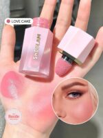 SHEGLAM Color Bloom Liquid Blush Matte Finish-Love Cake Gel Cream Blush Long Lasting Non-Fading Highly Pigmented Lightweight Long Wear Smooth Blusher Pink Brown Blush Brand Beauty Makeup Face Paint Cosmetic For Women Girls Perfect For Spring Summer Ideal For Y2K Fancy Fashion Suitable For Birthday Mother'S Day Gift Rave Party Ready Best Color