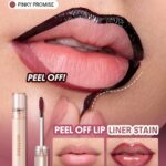 SHEGLAM Fall In Line Peel Off Lip Liner Stain-Pinky Promise Henna Lip Combo Brand Beauty Makeup Face Paint Cosmetic For Women Girls Perfect For Spring Summer Ideal For Y2K Fancy Fashion Suitable For Birthday Mother'S Day Gift Rave Festival Party Ready Best Color