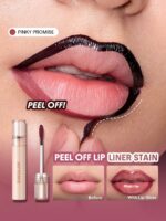SHEGLAM Fall In Line Peel Off Lip Liner Stain-Pinky Promise Henna Lip Combo Brand Beauty Makeup Face Paint Cosmetic For Women Girls Perfect For Spring Summer Ideal For Y2K Fancy Fashion Suitable For Birthday Mother'S Day Gift Rave Festival Party Ready Best Color