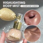 SHEGLAM Go Go Glow Highlighting Body Mist-Champagne Shimmer Brand Beauty Makeup Face Paint Cosmetic For Women Girls Perfect For Spring Summer Ideal For Y2K Fancy Fashion Suitable For Birthday Mother'S Day Gift Rave Party Ready Best Color
