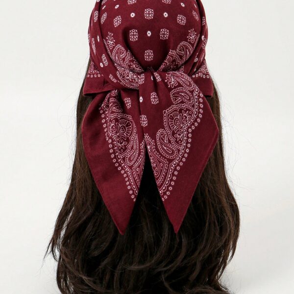 1pc Simple Printed 70cm Square Scarf, New Spring Bandana For Women, Versatile Waist Belt, Bag Decor, Headband, Fashion Neckerchief For Dress