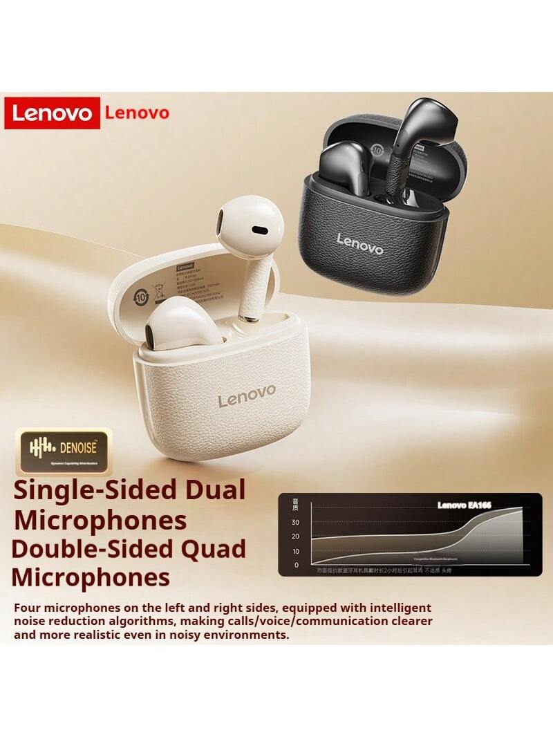 Lenovo EA166 Bluetooth 5.4 Earphones: High-Quality Sound, Smart Super-Clear Call Noise Cancellation, IPX5 Waterproof And Sweat-Proof Rating, Ultra-Low Latency. - Image 3