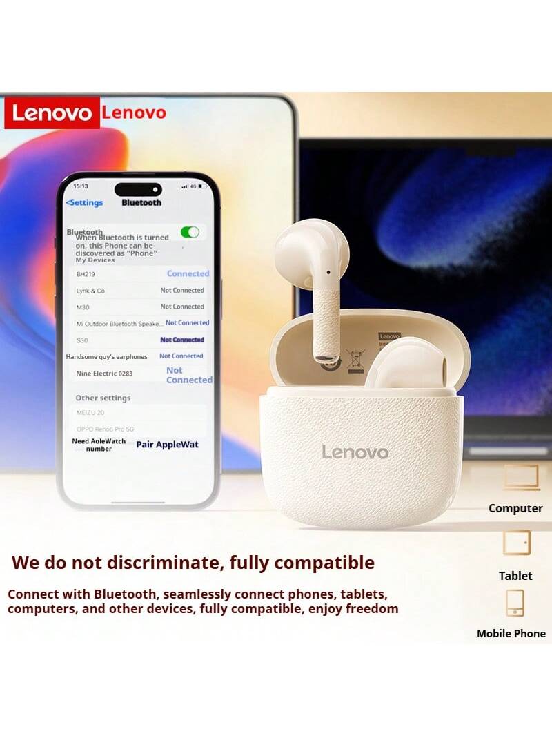 Lenovo EA166 Bluetooth 5.4 Earphones: High-Quality Sound, Smart Super-Clear Call Noise Cancellation, IPX5 Waterproof And Sweat-Proof Rating, Ultra-Low Latency. - Image 5