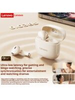 Lenovo EA166 Bluetooth 5.4 Earphones: High-Quality Sound, Smart Super-Clear Call Noise Cancellation, IPX5 Waterproof And Sweat-Proof Rating, Ultra-Low Latency. - Image 2