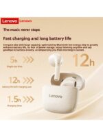 Lenovo EA166 Bluetooth 5.4 Earphones: High-Quality Sound, Smart Super-Clear Call Noise Cancellation, IPX5 Waterproof And Sweat-Proof Rating, Ultra-Low Latency. - Image 4