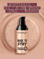 Misslyn This Waterproof Foundation Is Long-Lasting And Transfer-Resistant, Providing Even Coverage, Waterproof And Smudge-Proof, With A Smooth Texture, Strong Concealing Power, And Nourishing For The Skin. It Is A Brand Beauty Product And A Facial Makeup Product Suitable For Women And Girls. It Is An Ideal Choice For The Winter Season And A Perfect Interpretation Of The Y2K Style, Fashionable And Versatile, Suitable For Birthdays, Valentine's Day, Parties, New Year's And Other Occasions. The Colors Are Versatile, Pure And Cruelty-Free. - Image 2