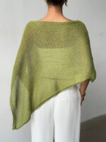 Fashionable & Elegant Loose Knitted Shawl Cardigan, Lightweight & Breathable, Oversized Design, Suitable For Women, Spring/Summer Casual Wear, Leisure Travel, Beach, Versatile - Image 3