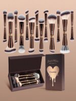 MAANGE 5pcs/13pcs/14pcs/17pcs/22pcs/38pcs Makeup Brush Set, Includes 14 Makeup Brushes + 1 Makeup Bag + 2 Makeup Sponges, Contains Foundation Brush, Blush Brush, Powder Brush, Eyeshadow Brush, Lash Brush, Eyebrow Brush, Lip Brush, Highlighter Brush, Concealer Brush. Makeup Brush Set, Travel Makeup Brush Set, Gift For Women And Girls.,Giveaways,Professional Makeup Brushes,Complete Makeup Set - Image 2