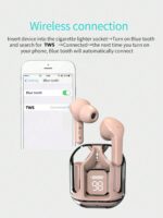 New Transparent Touchscreen Low Latency TWS Wireless Earbuds, Type-C Charging, Bluetooth 5.3 Semi-In-Ear Wireless Sports Earphones With Super Long Battery Life - Image 8