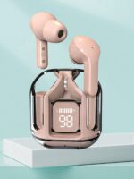 New Transparent Touchscreen Low Latency TWS Wireless Earbuds, Type-C Charging, Bluetooth 5.3 Semi-In-Ear Wireless Sports Earphones With Super Long Battery Life