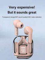 New Transparent Touchscreen Low Latency TWS Wireless Earbuds, Type-C Charging, Bluetooth 5.3 Semi-In-Ear Wireless Sports Earphones With Super Long Battery Life - Image 7
