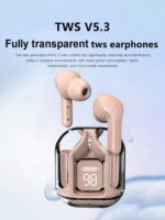 New Transparent Touchscreen Low Latency TWS Wireless Earbuds, Type-C Charging, Bluetooth 5.3 Semi-In-Ear Wireless Sports Earphones With Super Long Battery Life - Image 3