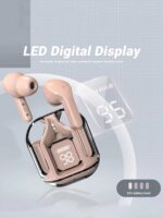 New Transparent Touchscreen Low Latency TWS Wireless Earbuds, Type-C Charging, Bluetooth 5.3 Semi-In-Ear Wireless Sports Earphones With Super Long Battery Life - Image 4