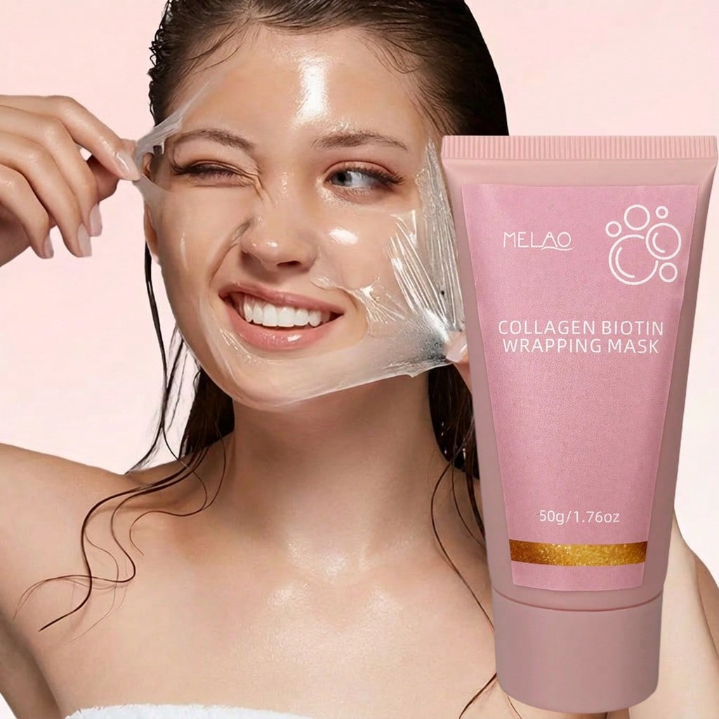 MELAO Melo Collagen & Biotin Face Mask, Deep Hydrating & Nourishing Overnight Mask, Brightening & Firming, Suitable For All Skin Types, 50g/1.76oz - Image 2