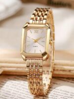 2pcs Women's Quartz Watch & Heart-Shaped Bracelet Jewelry Set, Elegant Retro Luxury Minimalist Dial, Suitable For Daily Wear, Party Decoration Or Gifts For Friends And Mothers On Mother's Day, Valentine's Day And Other Holidays - Image 3