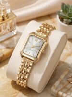 2pcs Women's Quartz Watch & Heart-Shaped Bracelet Jewelry Set, Elegant Retro Luxury Minimalist Dial, Suitable For Daily Wear, Party Decoration Or Gifts For Friends And Mothers On Mother's Day, Valentine's Day And Other Holidays - Image 5