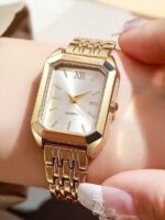 2pcs Women's Quartz Watch & Heart-Shaped Bracelet Jewelry Set, Elegant Retro Luxury Minimalist Dial, Suitable For Daily Wear, Party Decoration Or Gifts For Friends And Mothers On Mother's Day, Valentine's Day And Other Holidays - Image 4