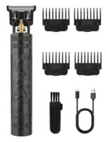 HIENA 2 Pieces Professional Hair Clipper Set, Cordless Hair Trimmer For Men, 5 Models And Styles, T9 Blade For Smooth Shaving, USB Charging Port With LED Indicator, 1500mAh Lithium Battery, Best Companion For Home Haircut - Image 3