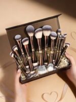 MAANGE 5pcs/13pcs/14pcs/17pcs/22pcs/38pcs Makeup Brush Set, Includes 14 Makeup Brushes + 1 Makeup Bag + 2 Makeup Sponges, Contains Foundation Brush, Blush Brush, Powder Brush, Eyeshadow Brush, Lash Brush, Eyebrow Brush, Lip Brush, Highlighter Brush, Concealer Brush. Makeup Brush Set, Travel Makeup Brush Set, Gift For Women And Girls.,Giveaways,Professional Makeup Brushes,Complete Makeup Set - Image 11