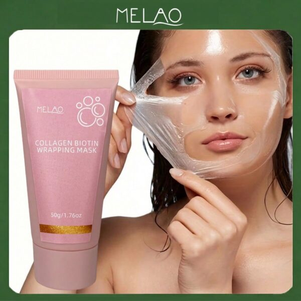 MELAO Melo Collagen & Biotin Face Mask, Deep Hydrating & Nourishing Overnight Mask, Brightening & Firming, Suitable For All Skin Types, 50g/1.76oz