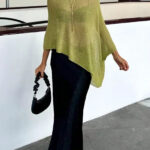 Fashionable & Elegant Loose Knitted Shawl Cardigan, Lightweight & Breathable, Oversized Design, Suitable For Women, Spring/Summer Casual Wear, Leisure Travel, Beach, Versatile