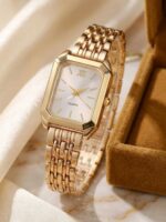 2pcs Women's Quartz Watch & Heart-Shaped Bracelet Jewelry Set, Elegant Retro Luxury Minimalist Dial, Suitable For Daily Wear, Party Decoration Or Gifts For Friends And Mothers On Mother's Day, Valentine's Day And Other Holidays - Image 2