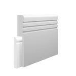 Grooved 3 Bullnose MDF Skirting Board Cover